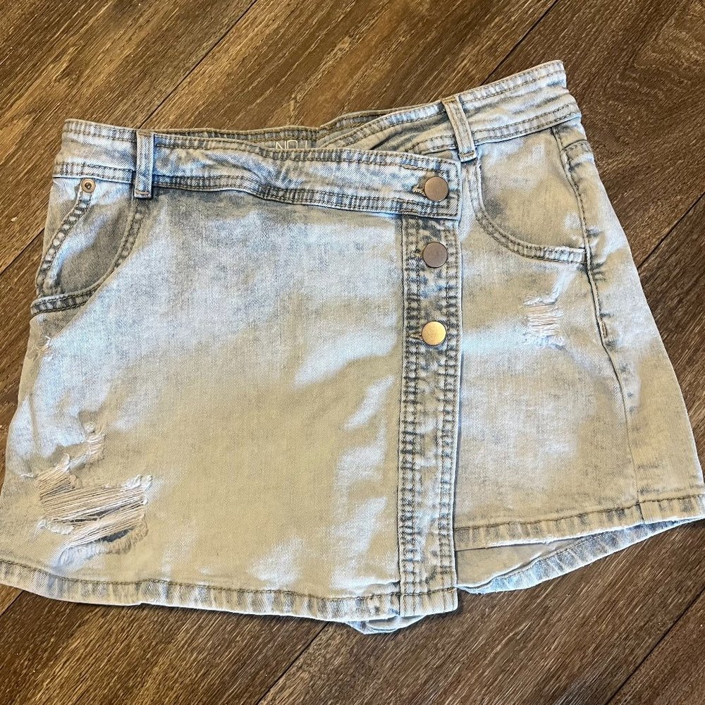 Distressed Jean Skort